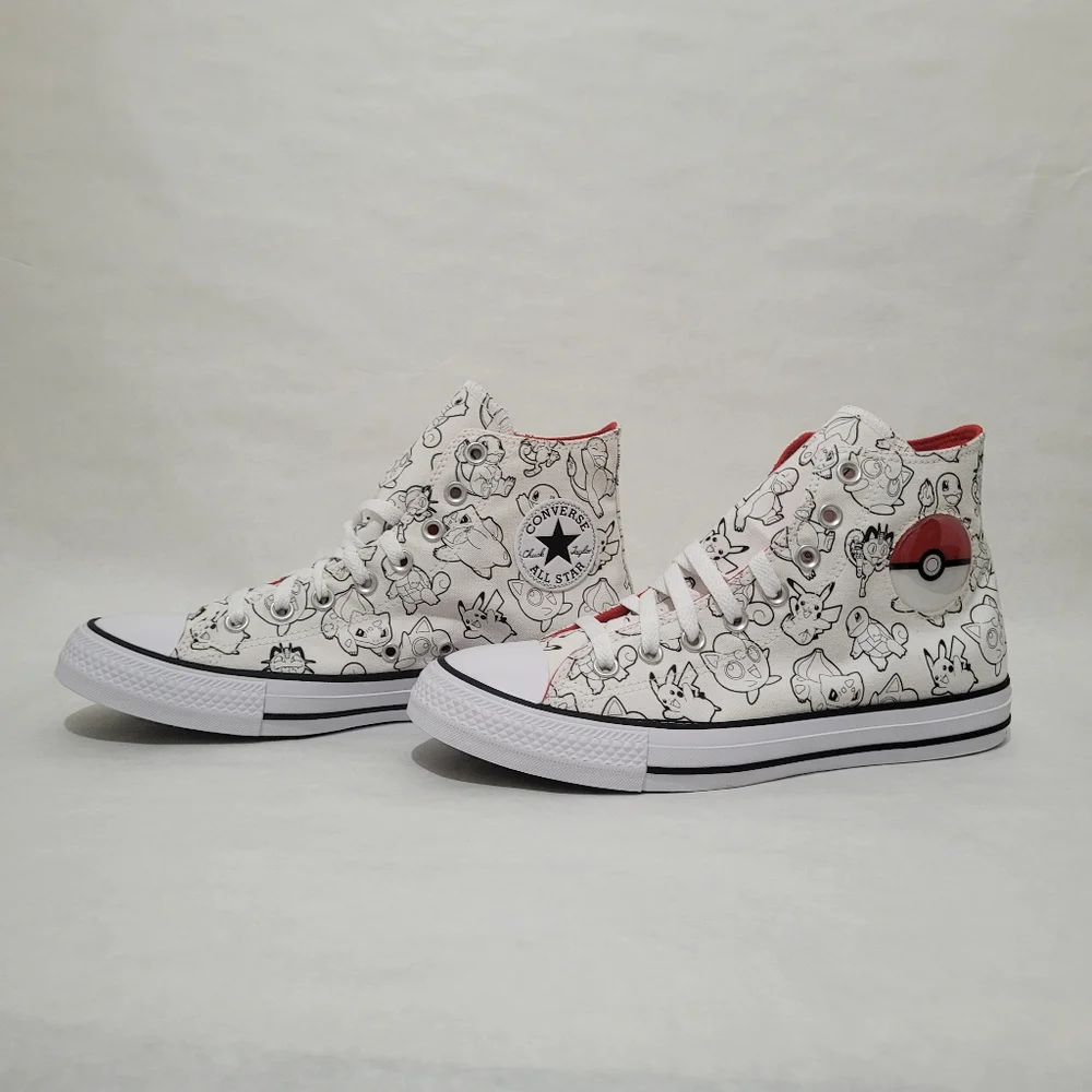 Converse Chuck Taylor All Star Pokémon Poke Ball High Top Sneakers - Picture 3 of 16